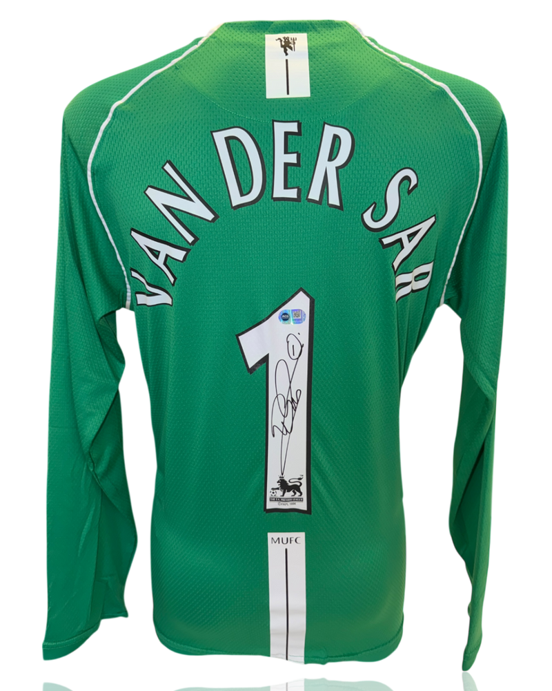 EDWIN VAN DER SAR SIGNED MANCHESTER UTD HOME GOALKEEPER SHIRT (ACG CERT AG17833)-1