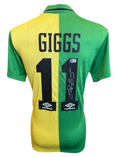 RYAN GIGGS SIGNED MANCHESTER UNITED 1992-94 NEWTON HEATH THIRD SHIRT (ACG CERT AG135966)-1