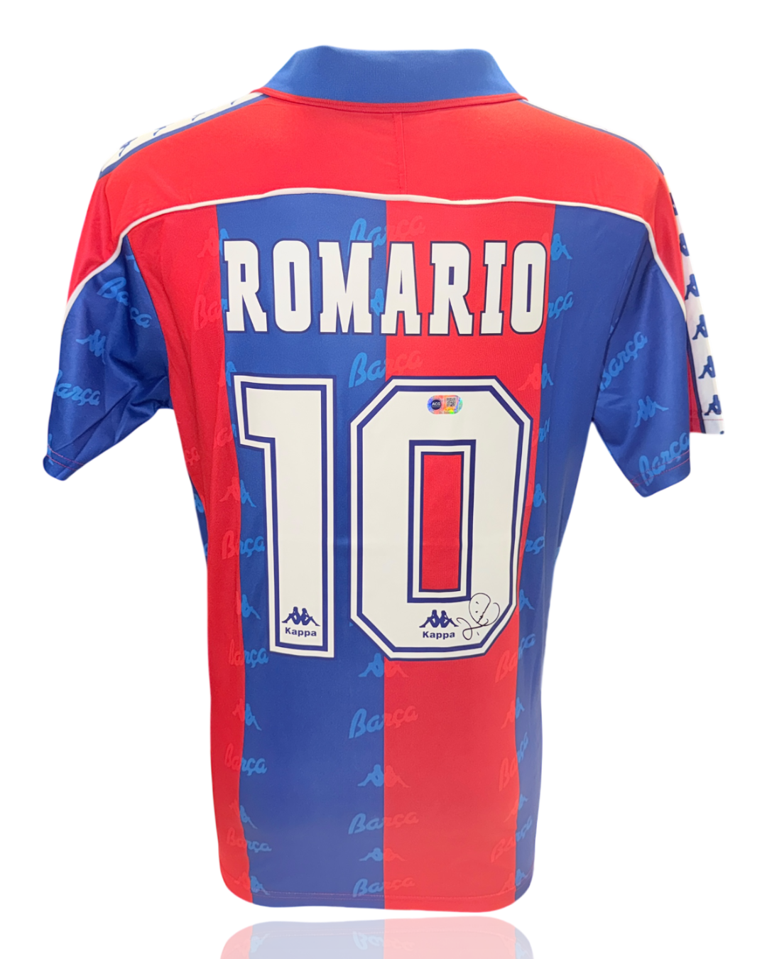 ROMARIO SIGNED FC BARCELONA 1992/95 HOME SHIRT (ACG CERT AG17894)-1