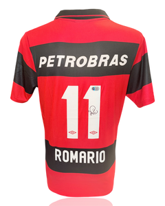 ROMARIO SIGNED FLAMENGO 1995 100TH ANNIVERSARY HOME SHIRT (ACG CERT AG17897)-1