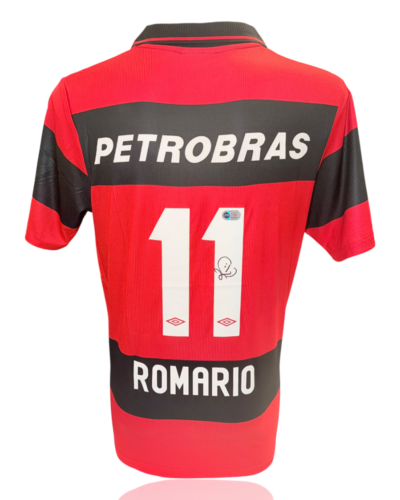 ROMARIO SIGNED FLAMENGO 1995 100TH ANNIVERSARY HOME SHIRT (ACG CERT AG17897)-1