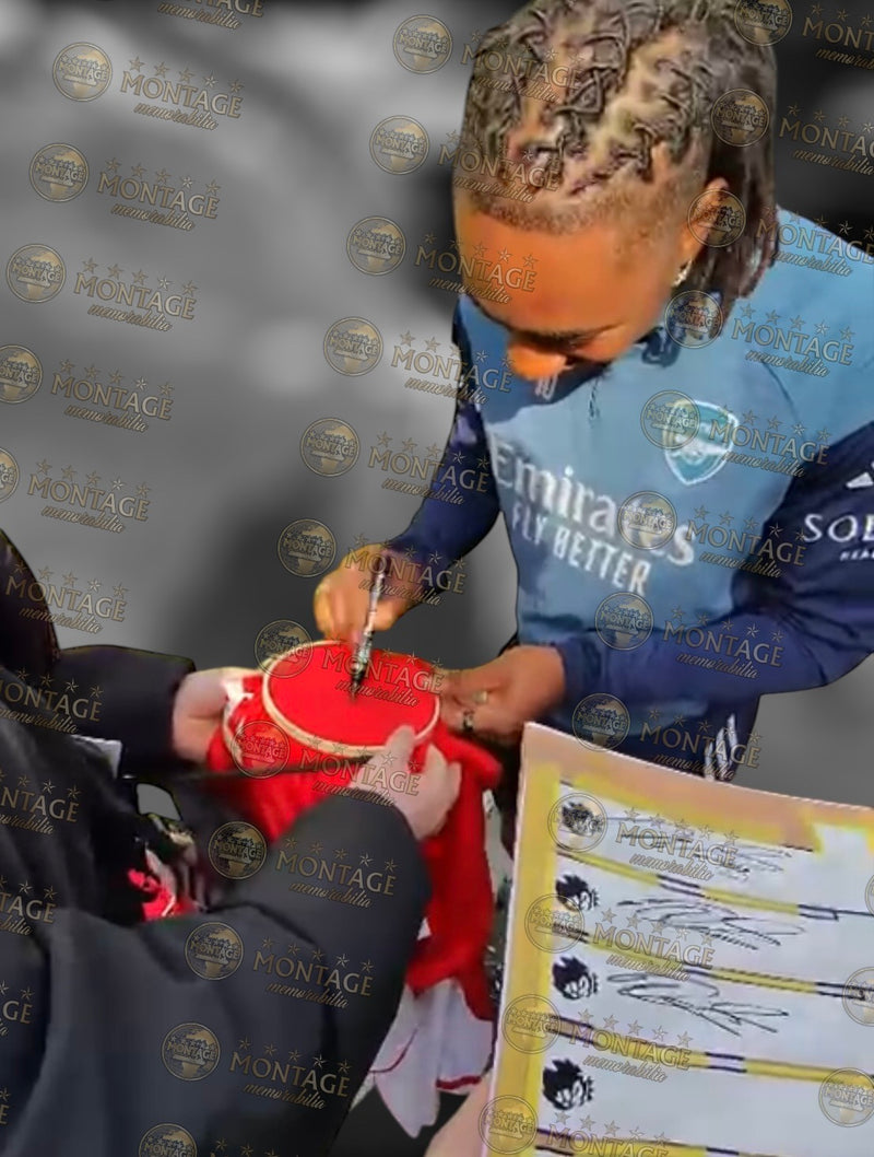 EBERECHI EZE SIGNED 2025/26 ARSENAL FC CHAMPIONS SHIRT (ACG CERT AG19184)-3