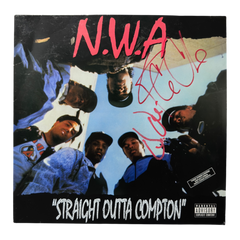 ICE CUBE & DR DRE SIGNED NWA STRAIGHT OUTTA COMPTON VINYL (ACG CERT AG17906)-1