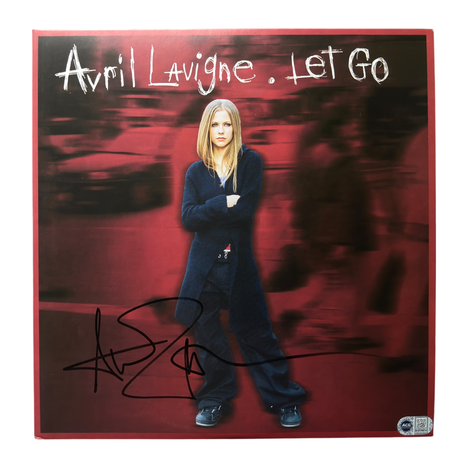 AVRIL LAVIGNE SIGNED LET GO ALBUM VINYL SK8ER BOI (ACG CERT AG17914)-1