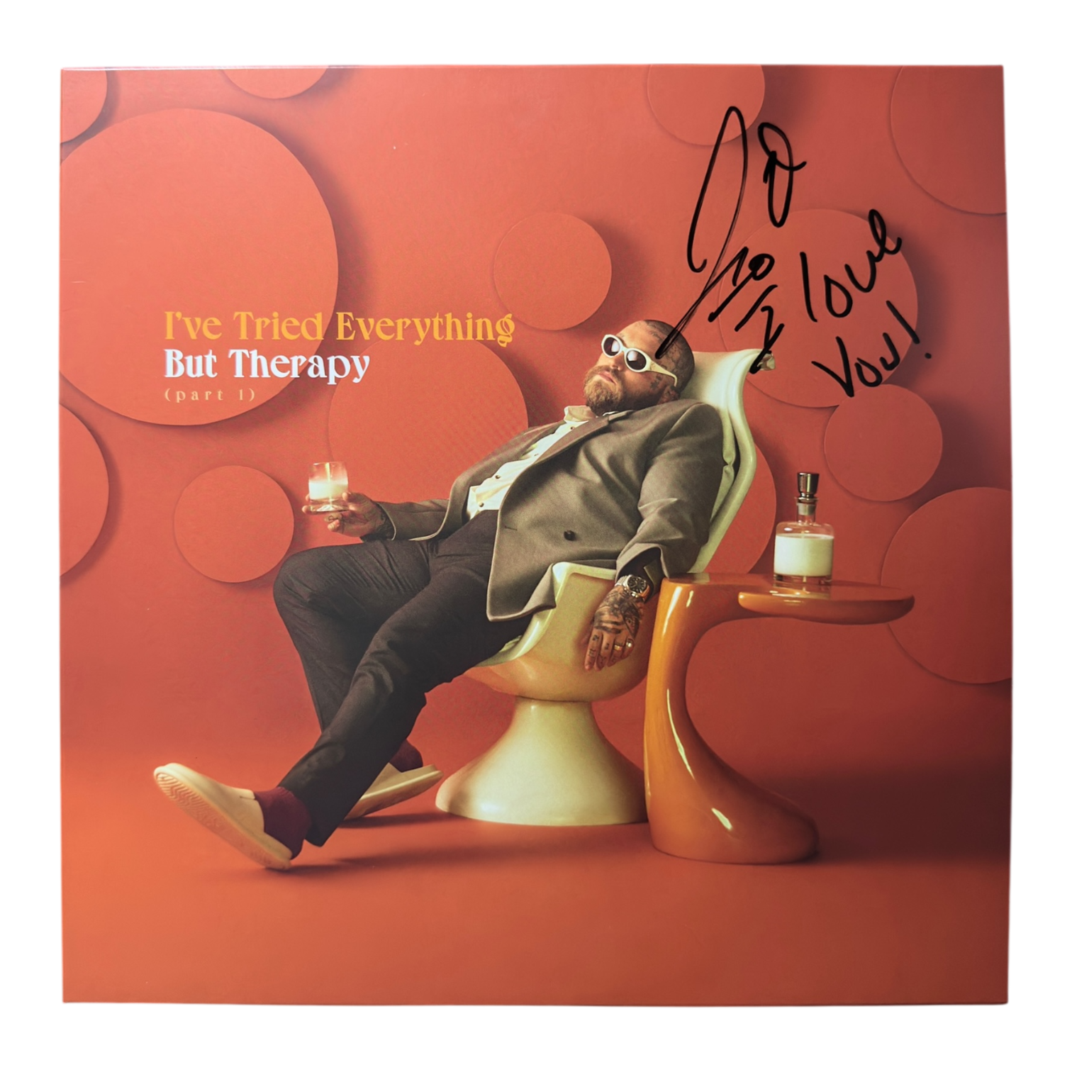 TEDDY SWIMS SIGNED I’VE TRIED EVERYTHING BUT THERAPY VINYL (ACG CERT AG17922)-1