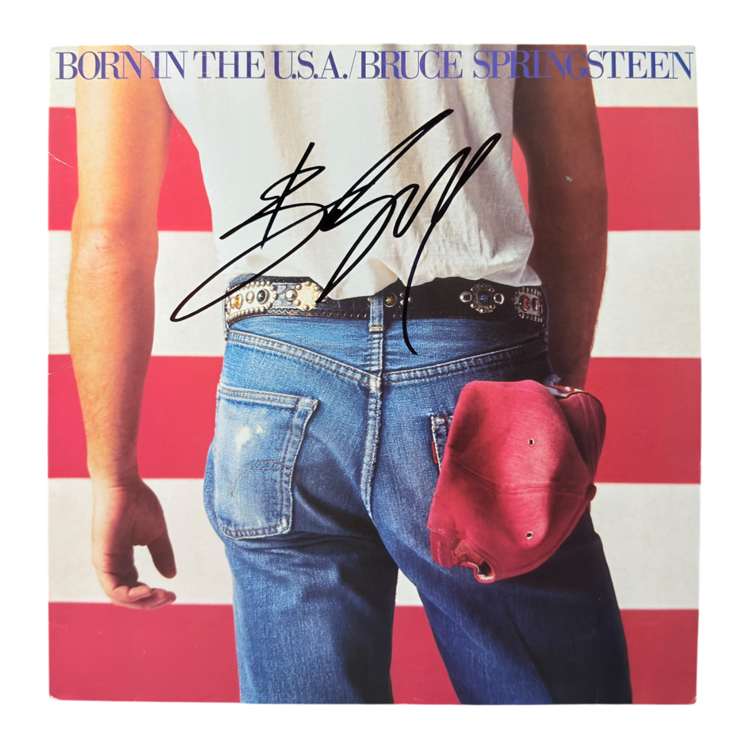 BRUCE SPRINGSTEEN SIGNED BORN IN THE USA VINYL LP (ACG CERT AG17927)-1