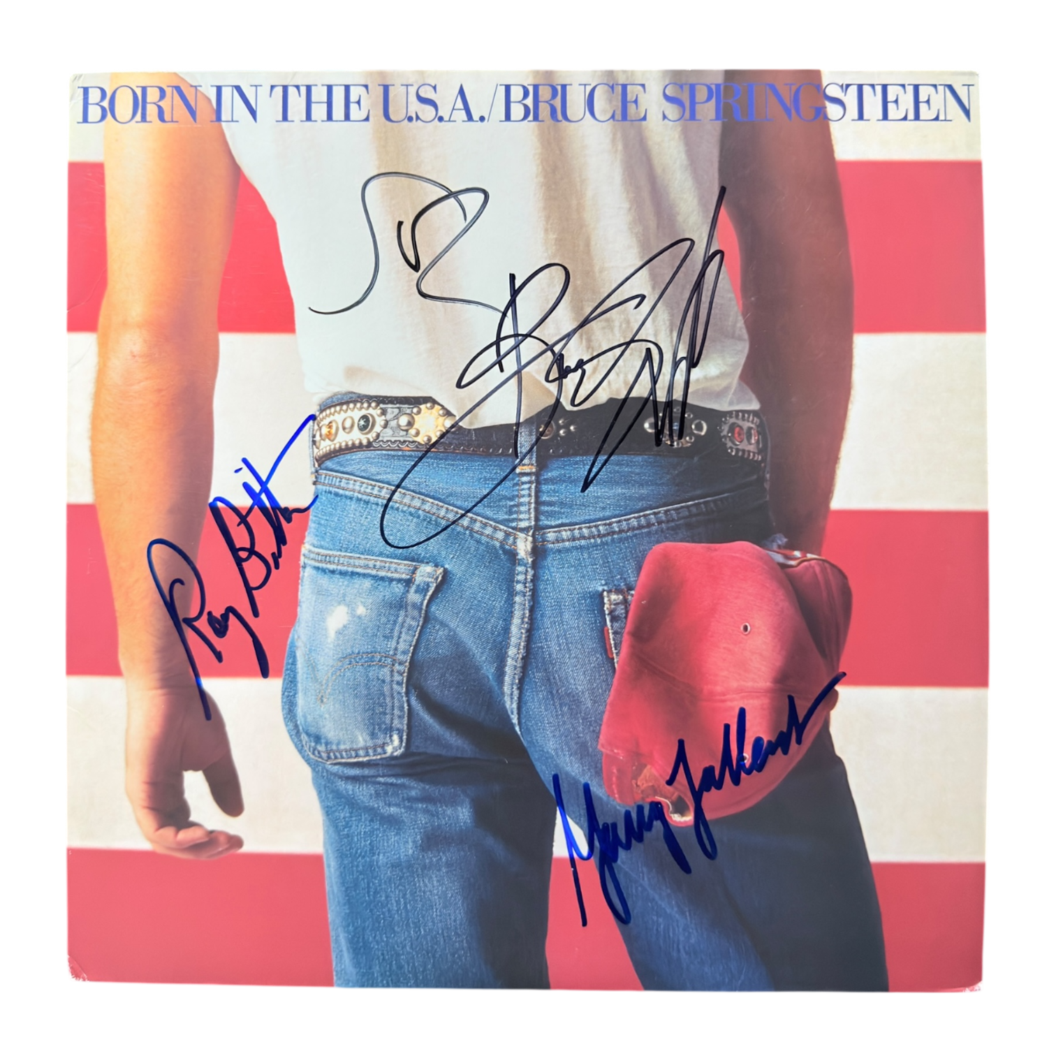 BRUCE SPRINGSTEEN & E STREET BAND SIGNED BORN IN THE USA LP (ACG CERT AG17934)