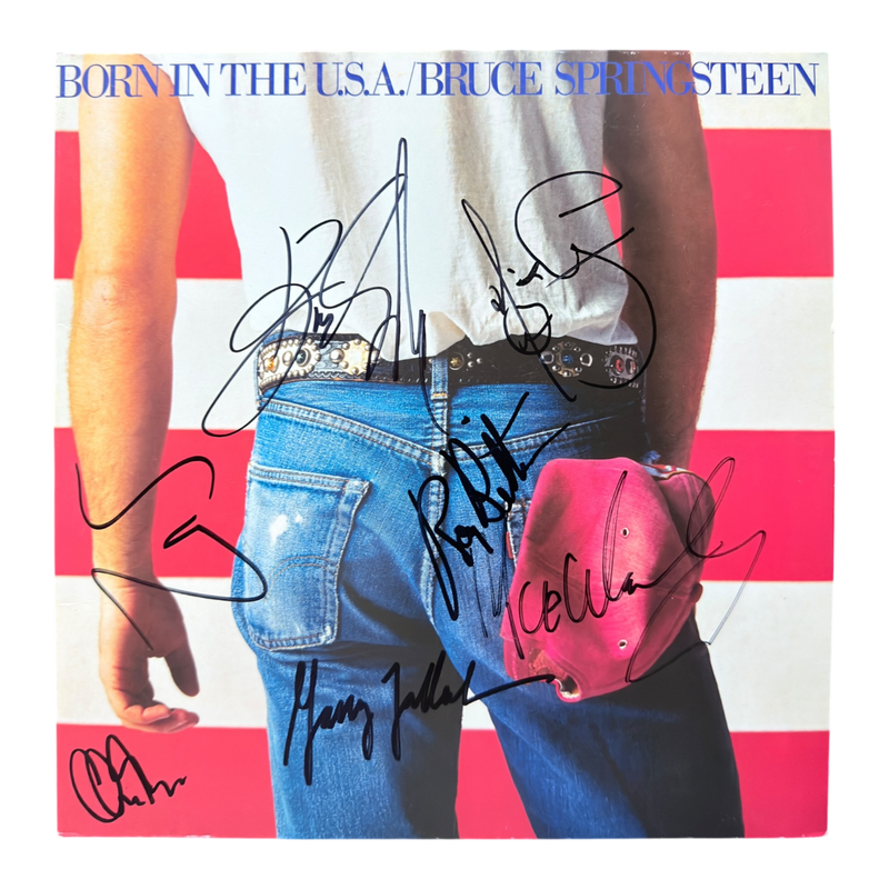 BRUCE SPRINGSTEEN & E STREET BAND SIGNED BORN IN THE USA LP (ACG CERT AG17935)-1