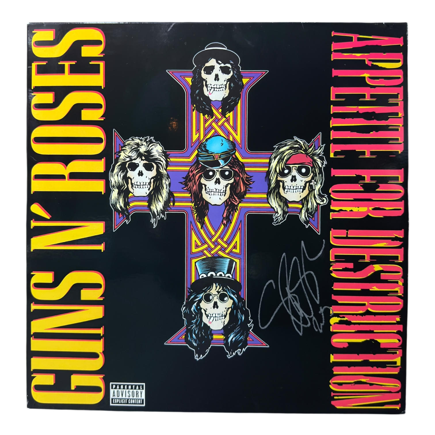 SLASH SIGNED GUNS N ROSES APPETITE FOR DESTRUCTION VINYL (ACG CERT AG17941)-1