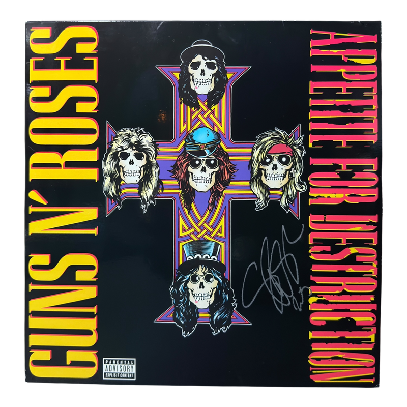 SLASH SIGNED GUNS N ROSES APPETITE FOR DESTRUCTION VINYL (ACG CERT AG17941)-1