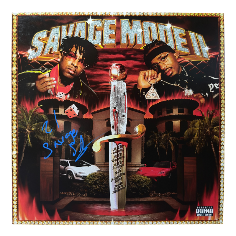 21 SAVAGE SIGNED SAVAGE MODE II METRO BOOMIN RAP VINYL (ACG CERT AG17947)-1