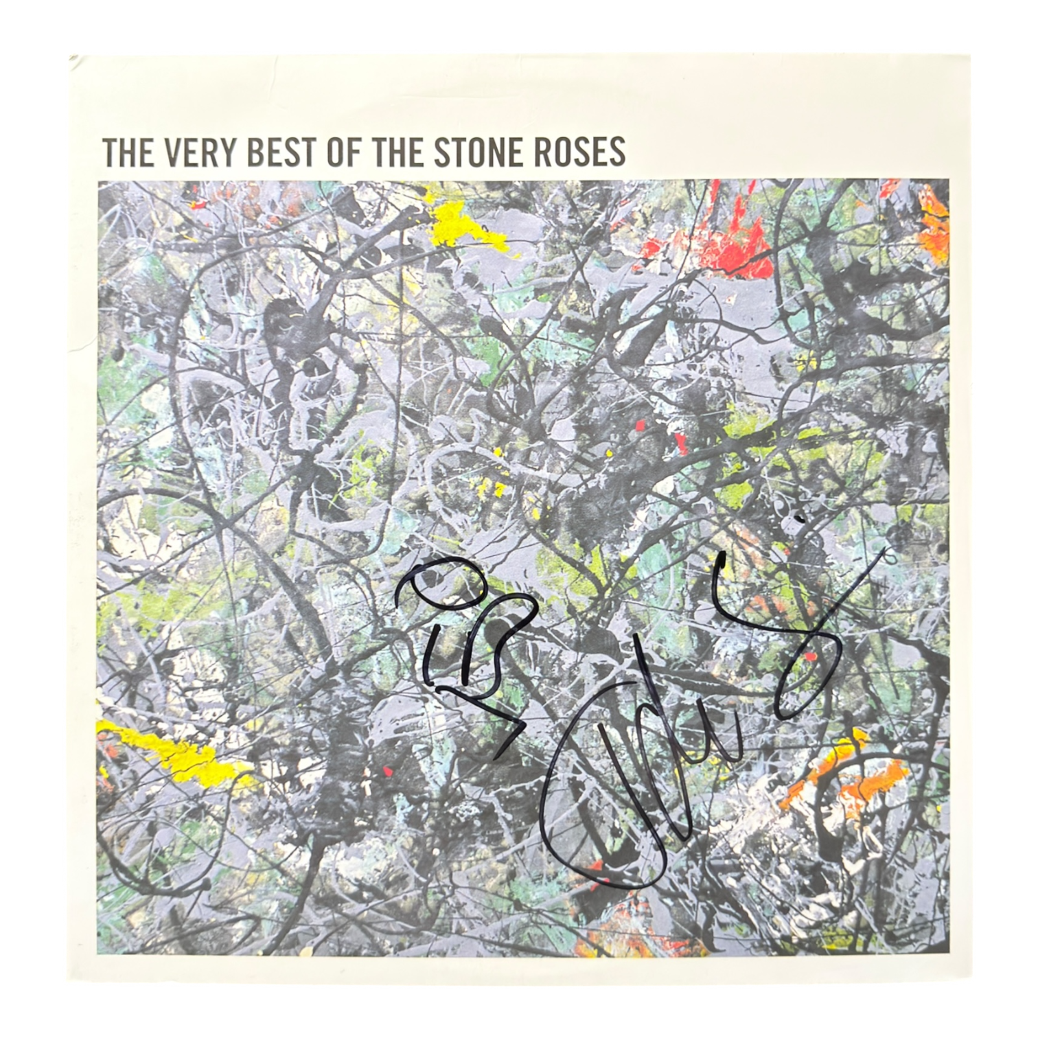IAN BROWN & JOHN SQUIRE SIGNED THE VERY BEST OF THE STONE ROSES VINYL (ACG CERT AG17953)