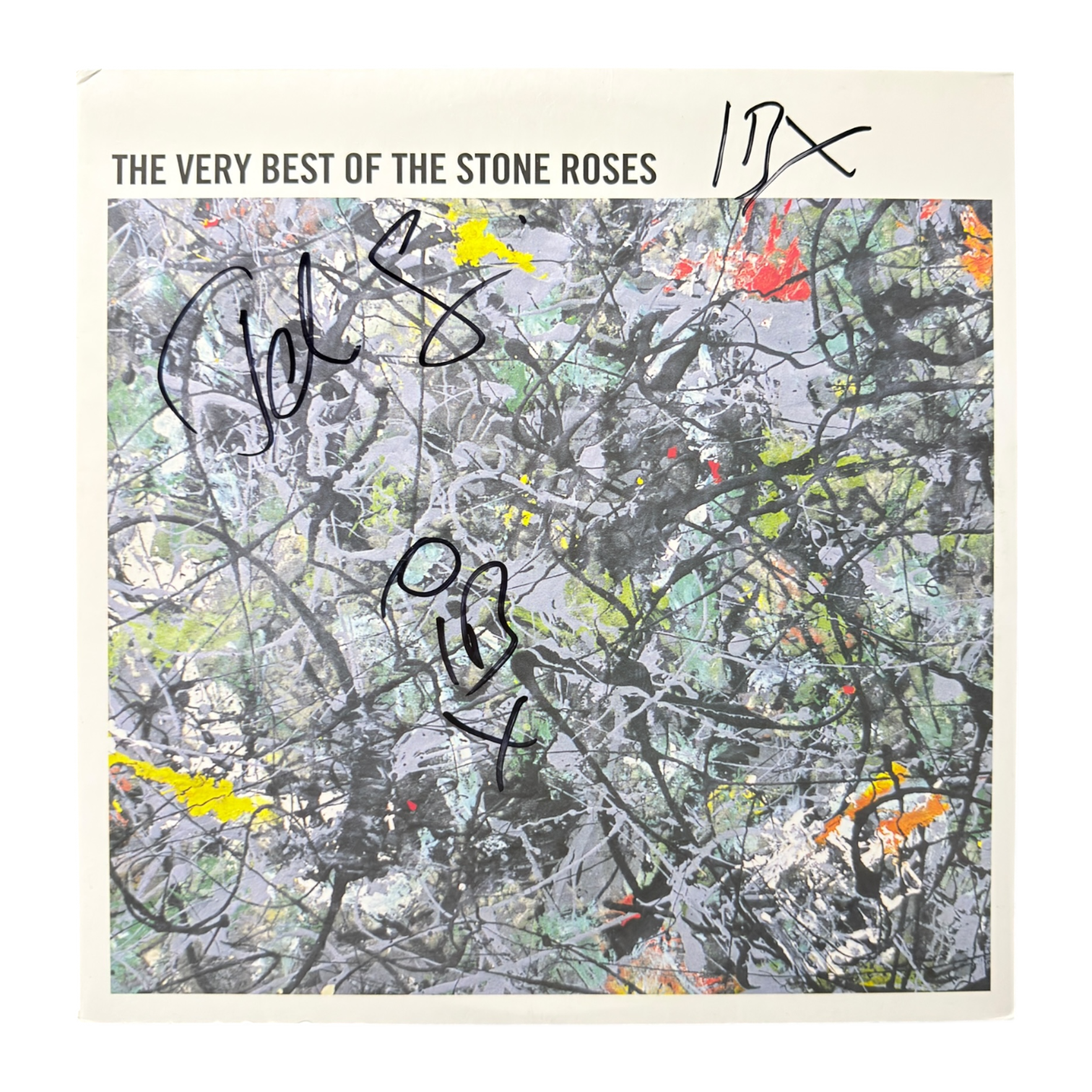 IAN BROWN & JOHN SQUIRE SIGNED THE VERY BEST OF THE STONE ROSES VINYL (ACG CERT AG17954)