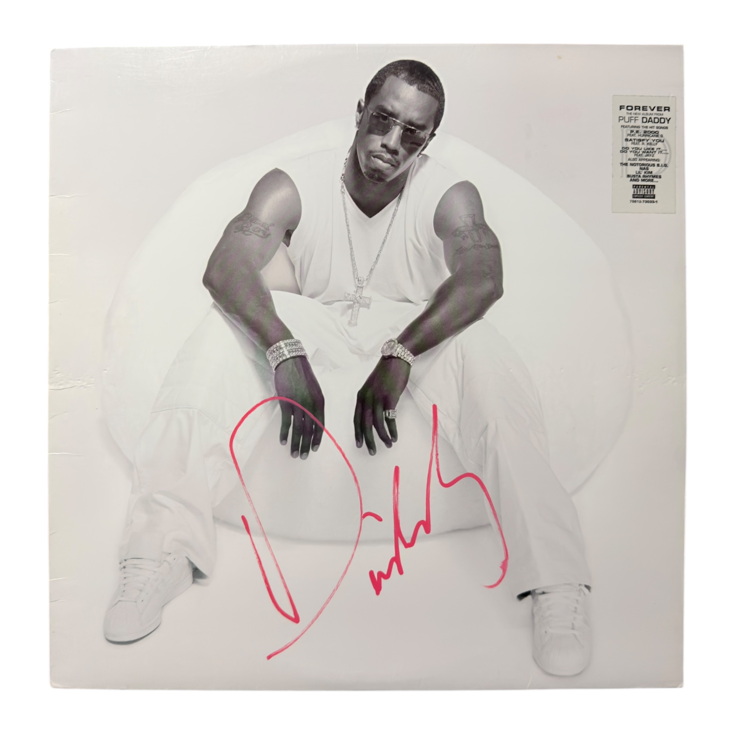 P DIDDY SEAN COMBS SIGNED FOREVER ALBUM VINYL (ACG CERT AG17955)