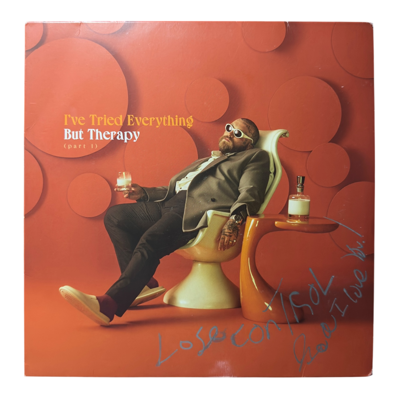 TEDDY SWIMS SIGNED I’VE TRIED EVERYTHING BUT THERAPY VINYL (ACG CERT AG17968)-1