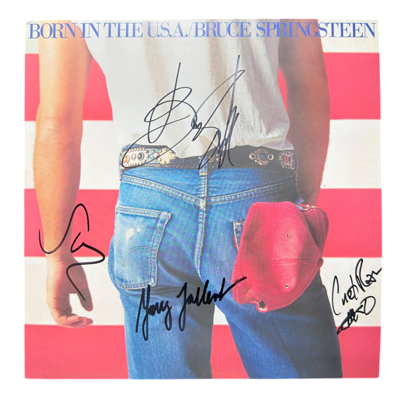 BRUCE SPRINGSTEEN & E STREET BAND SIGNED BORN IN THE USA LP (ACG CERT AG18032)-1