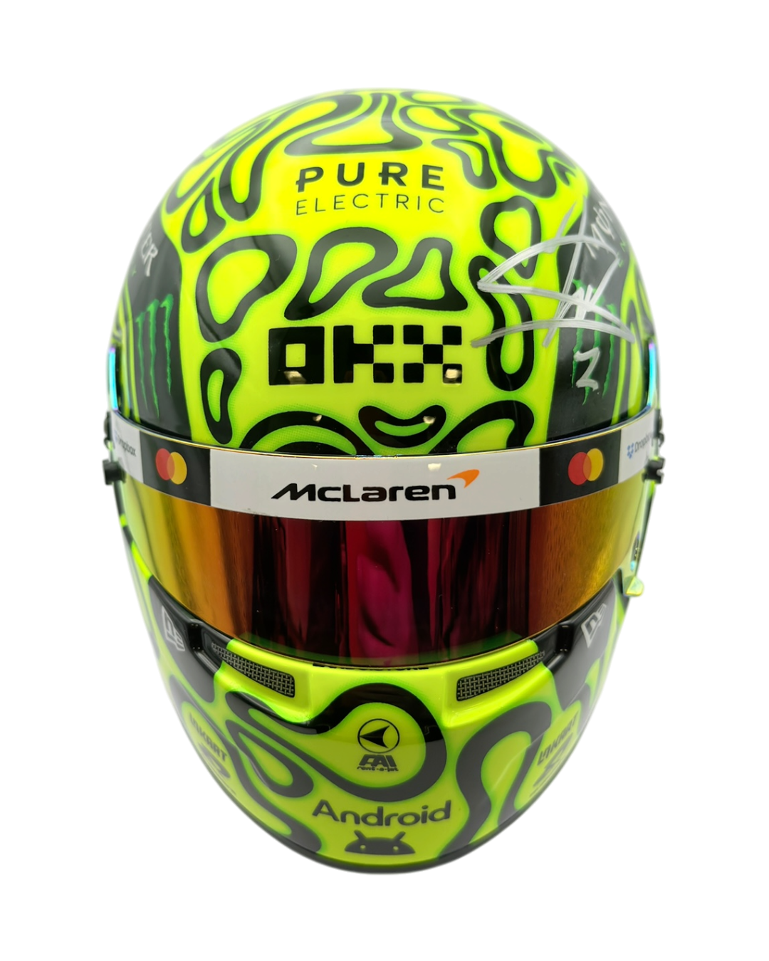 LANDO NORRIS SIGNED MCLAREN 1/2 SIZE BELL 2025 CHAMP F1 HELMET (ACG CERT AG18033)