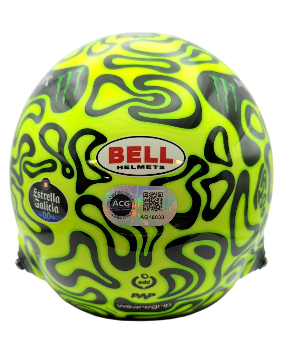 LANDO NORRIS SIGNED MCLAREN 1/2 SIZE BELL 2025 CHAMP F1 HELMET (ACG CERT AG18033)