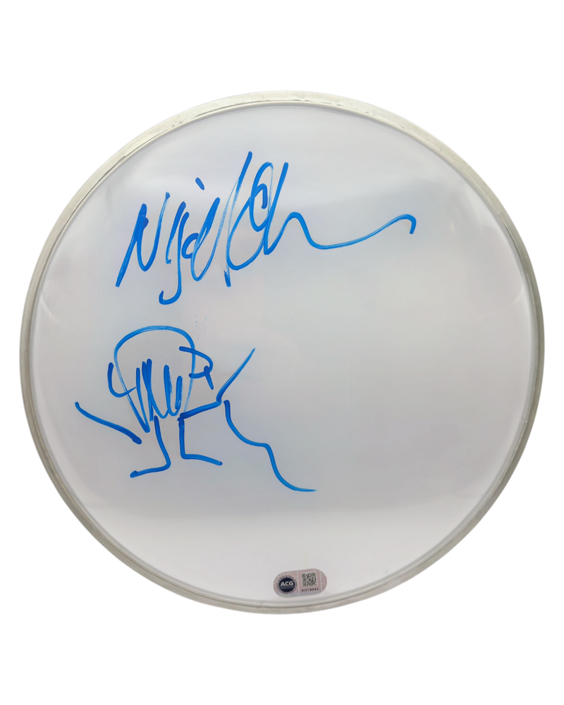 NIGEL OLSSON THE ELTON JOHN BAND SIGNED 12" DRUMSKIN (ACG CERT AG18042)-1