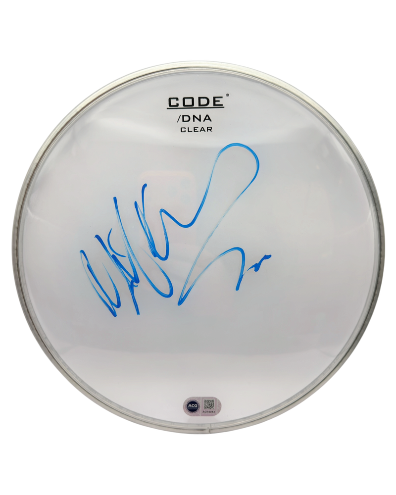 NIGEL OLSSON THE ELTON JOHN BAND SIGNED 12" DRUMSKIN (ACG CERT AG18043)-1