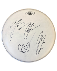 KINGS OF LEON BAND SIGNED 12" DRUMSKIN (ACG CERT AG18045)-1