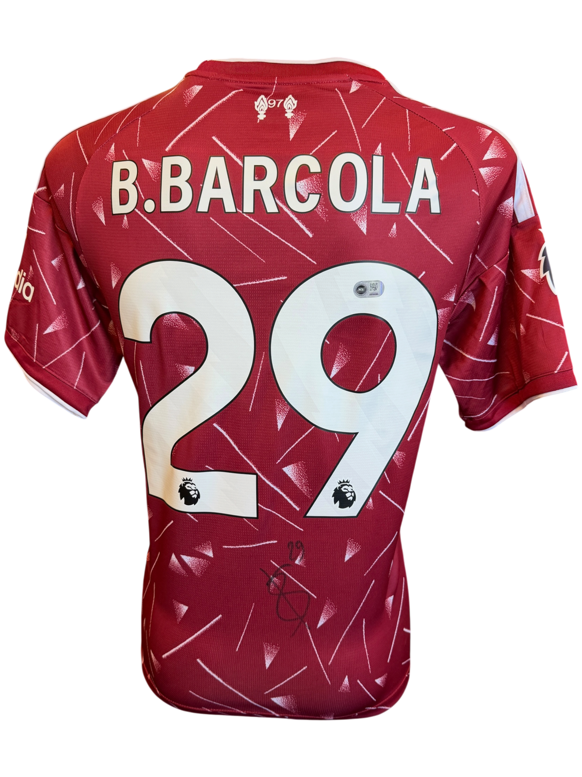 BRADLEY BARCOLA SIGNED LIVERPOOL 2026/27 HOME SHIRT (ACG CERT AG136128)