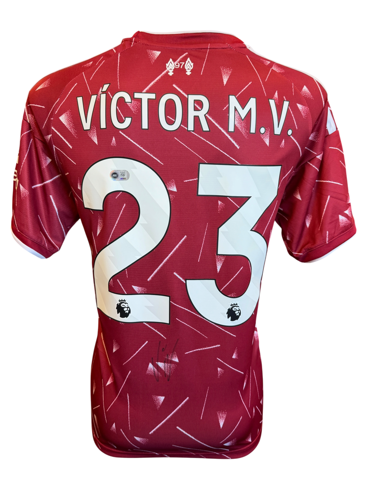 VICTOR MUNOZ SIGNED LIVERPOOL 26/27 HOME SHIRT (ACG CERT AG136135)