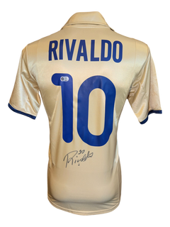 RIVALDO SIGNED FC BARCELONA 2001/03 AWAY SHIRT (ACG CERT AG136145)-1