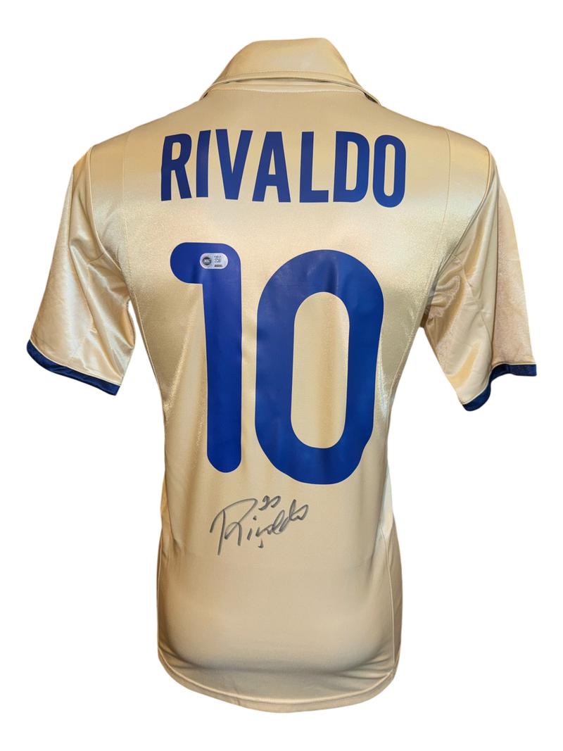 RIVALDO SIGNED FC BARCELONA 2001/03 AWAY SHIRT (ACG CERT AG136145)-1