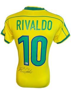 RIVALDO SIGNED BRAZIL 1998 WORLD CUP HOME SHIRT (ACG CERT AG136148)-1