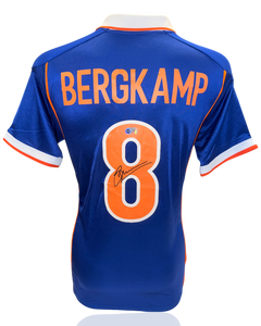 DENNIS BERGKAMP SIGNED HOLLAND 1998 AWAY SHIRT (ACG WITNESS AG46498)-1