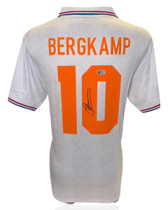 DENNIS BERGKAMP SIGNED HOLLAND 1994 AWAY SHIRT (ACG WITNESS AG46499)-1