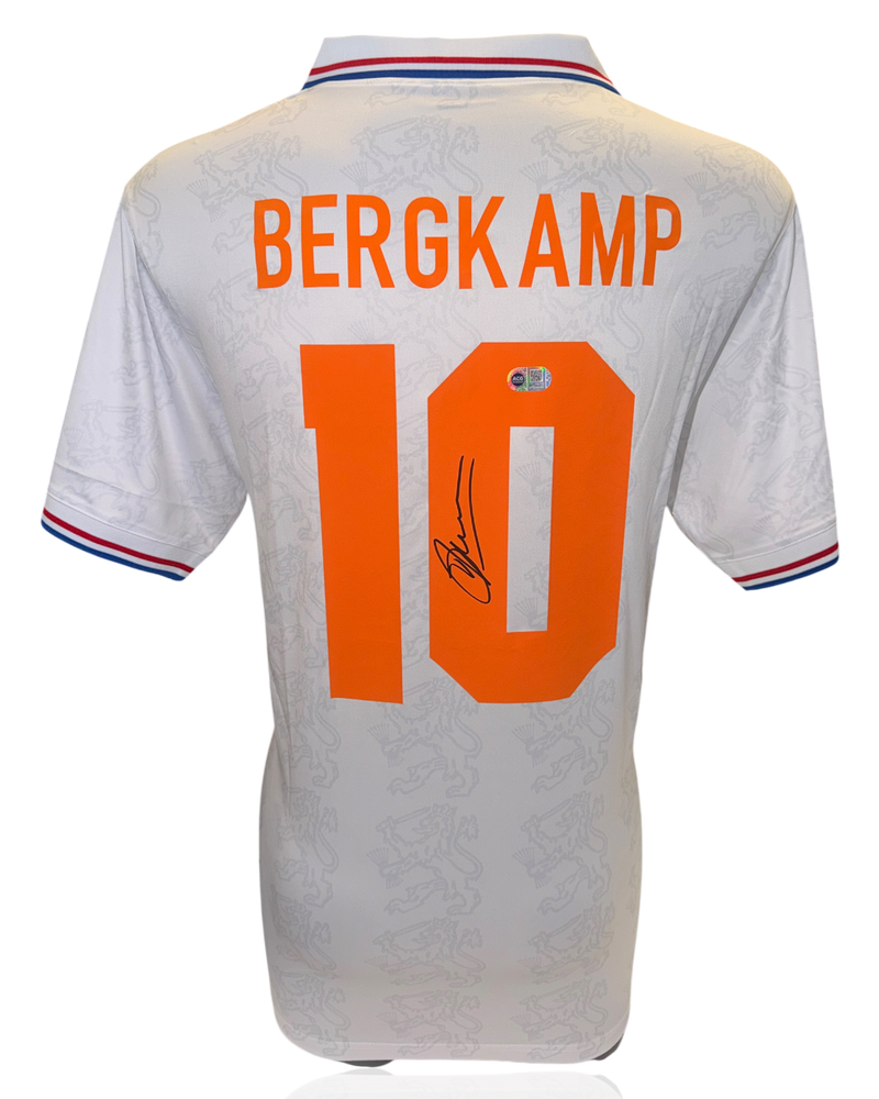 DENNIS BERGKAMP SIGNED HOLLAND 1994 AWAY SHIRT (ACG WITNESS AG46499)-1