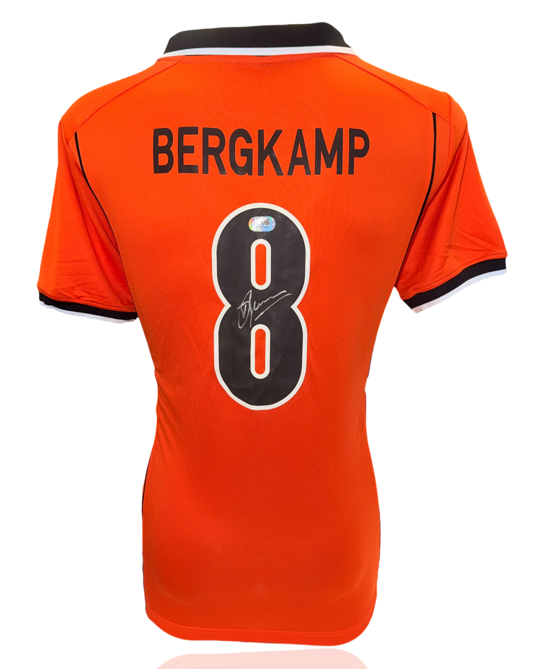 DENNIS BERGKAMP SIGNED HOLLAND 1998 HOME SHIRT (ACG WITNESS AG46501)