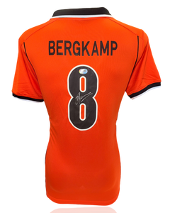 DENNIS BERGKAMP SIGNED HOLLAND 1998 HOME SHIRT (ACG WITNESS AG46501)-1