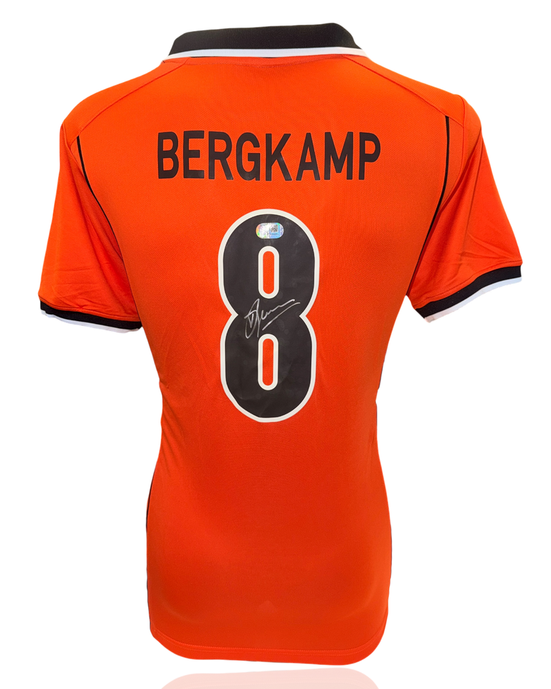 DENNIS BERGKAMP SIGNED HOLLAND 1998 HOME SHIRT (ACG WITNESS AG46501)-1