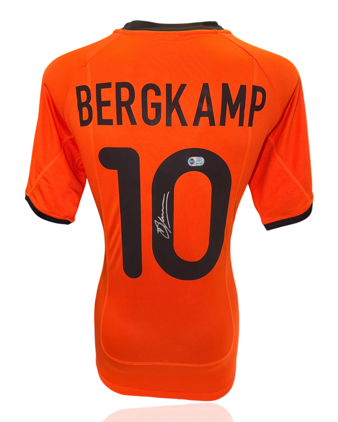 DENNIS BERGKAMP SIGNED HOLLAND 2000 HOME SHIRT (ACG WITNESS AG46502)-1