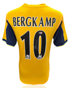 DENNIS BERGKAMP SIGNED ARSENAL FC 1999/01 AWAY SHIRT (ACG WITNESS AG46505)-1