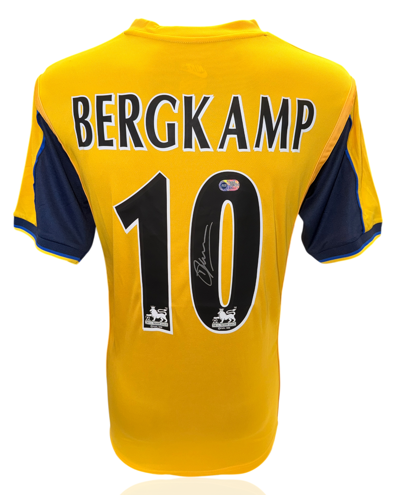 DENNIS BERGKAMP SIGNED ARSENAL FC 1999/01 AWAY SHIRT (ACG WITNESS AG46505)-1