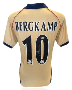DENNIS BERGKAMP SIGNED ARSENAL FC 2001/02 AWAY SHIRT (ACG WITNESS AG46506)-1