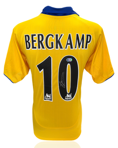DENNIS BERGKAMP SIGNED ARSENAL FC 2003/04 AWAY SHIRT (ACG WITNESS AG46507)-1