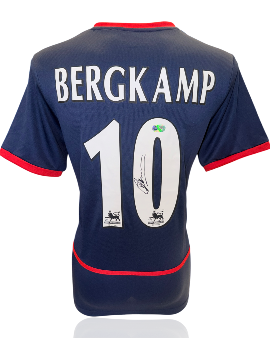 DENNIS BERGKAMP SIGNED ARSENAL FC 2002/03 AWAY SHIRT (ACG WITNESS AG46508)