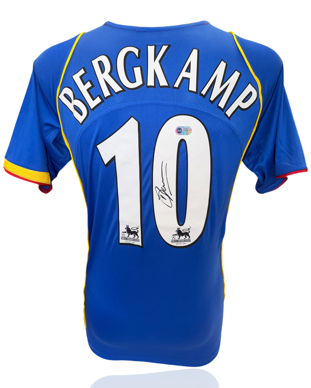 DENNIS BERGKAMP SIGNED ARSENAL FC 2004/05 AWAY SHIRT (ACG WITNESS AG46509)