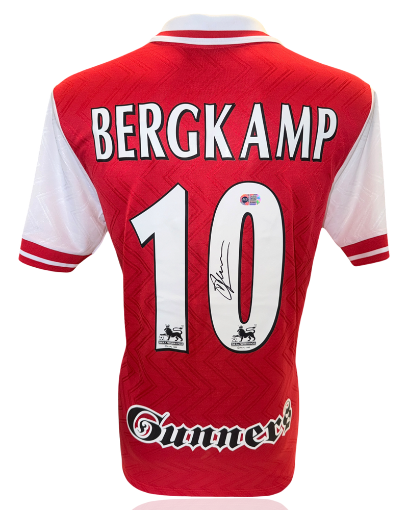 DENNIS BERGKAMP SIGNED ARSENAL FC 1996/98 HOME SHIRT (ACG WITNESS AG46511)-1