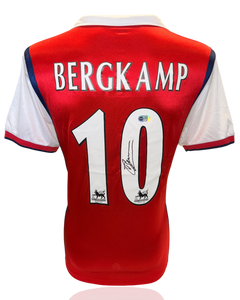 DENNIS BERGKAMP SIGNED ARSENAL FC 1998/00 HOME SHIRT (ACG WITNESS AG46512)-1