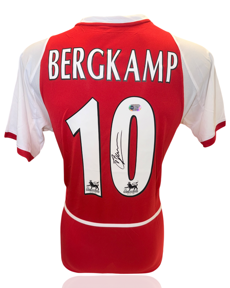 DENNIS BERGKAMP SIGNED ARSENAL INVINCIBLES 03/04 SHIRT (ACG WITNESS AG46513)-1