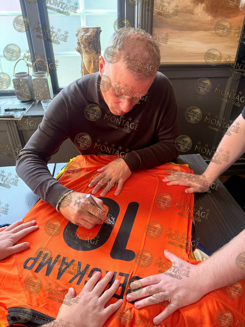 DENNIS BERGKAMP SIGNED HOLLAND 2000 HOME SHIRT (ACG WITNESS AG46502)-2