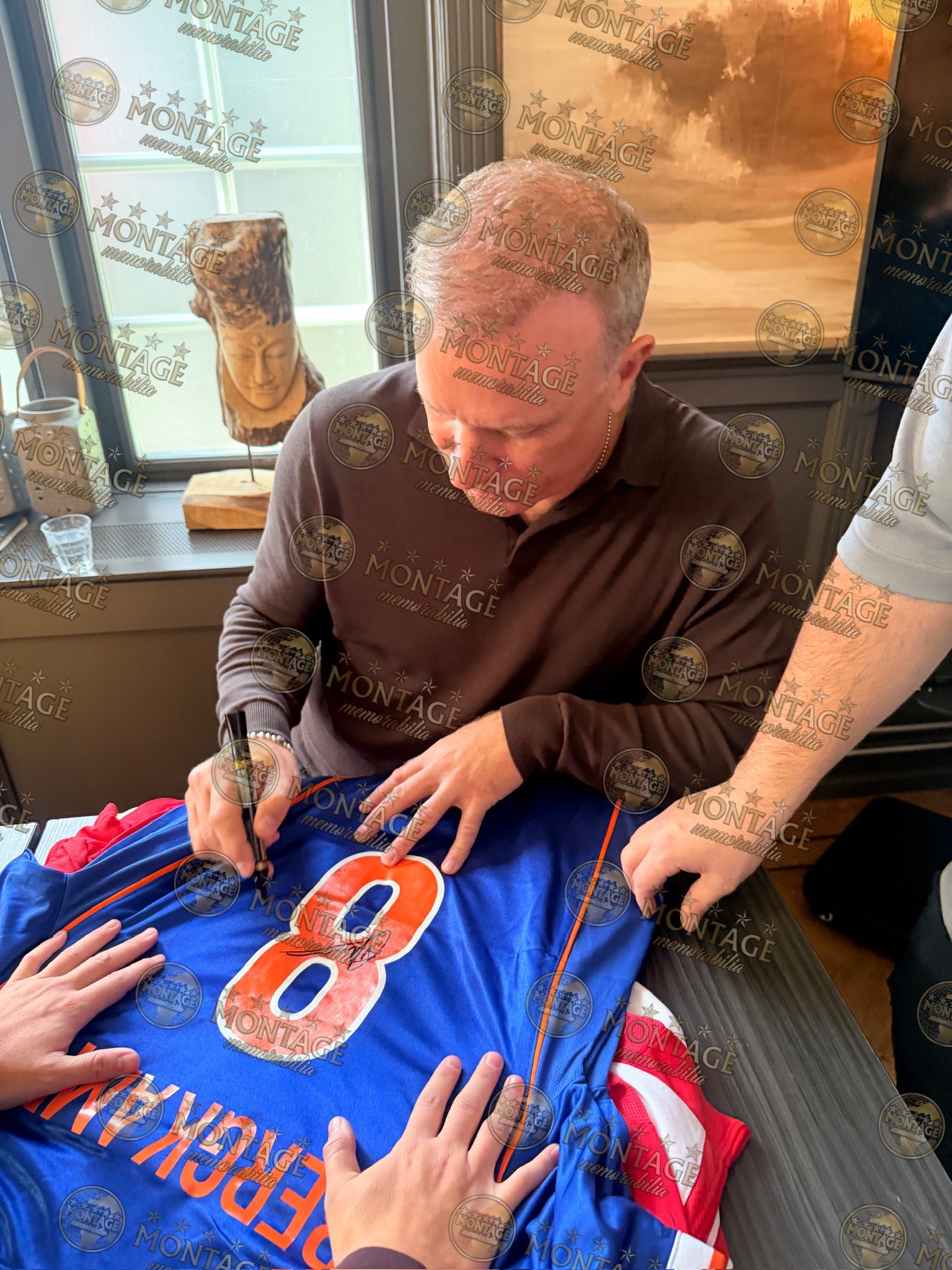 DENNIS BERGKAMP SIGNED HOLLAND 1998 AWAY SHIRT (ACG WITNESS AG46498)