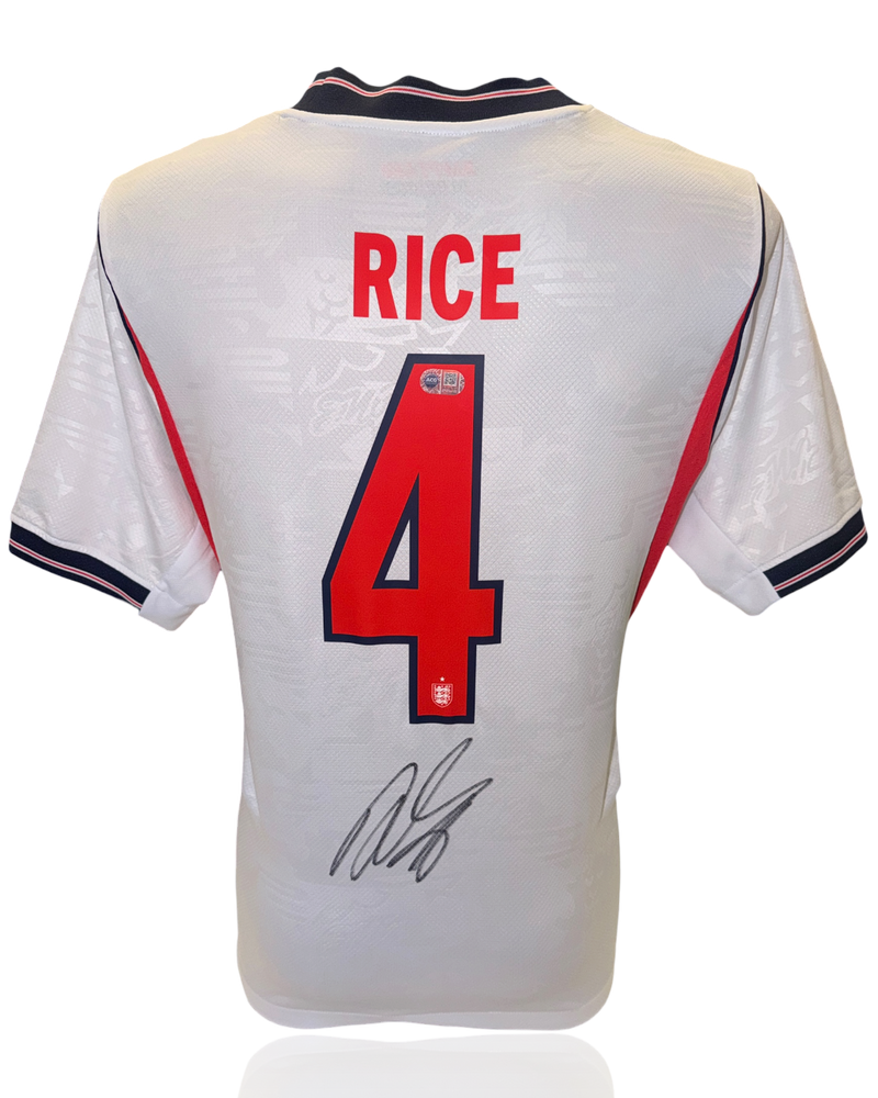 DECLAN RICE SIGNED 2026/28 ENGLAND WORLD CUP HOME SHIRT (ACG CERT AG18183)-1