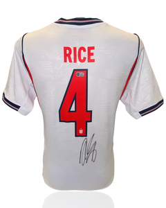 DECLAN RICE SIGNED 2026/28 ENGLAND WORLD CUP HOME SHIRT (ACG CERT AG18185)-1